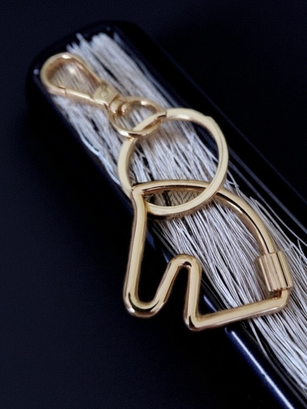 Hermes Goldtone Horse Keyring Or Purse Charm